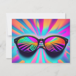 psychedelische bril briefkaart