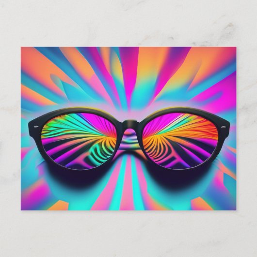 psychedelische bril briefkaart (Voorkant)