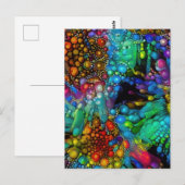 Psychedelische Bubble Burst Abstracte madeliefjes Briefkaart (Voorkant / Achterkant)