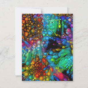 Psychedelische Bubble Burst Abstracte madeliefjes Briefkaart