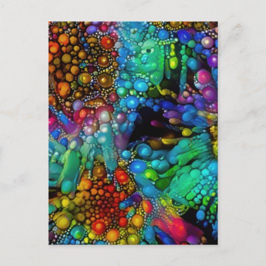 Psychedelische Bubble Burst Abstracte madeliefjes Briefkaart (Voorkant)