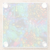 Psychedelische Bubble Burst Abstracte madeliefjes Glazen Onderzetter (Achterkant)