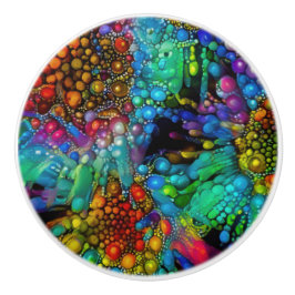 Psychedelische Bubble Burst Abstracte madeliefjes Keramische Knop