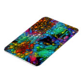 Psychedelische Bubble Burst Abstracte madeliefjes Magneet (Linkerzijde)