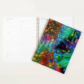 Psychedelische Bubble Burst Abstracte madeliefjes Planner (Display)