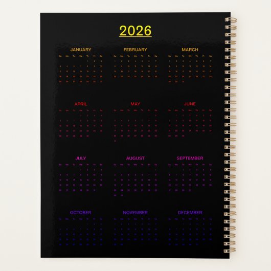 Psychedelische Bubble Burst Abstracte madeliefjes Planner (Achterkant)