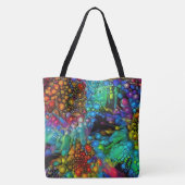 Psychedelische Bubble Burst Abstracte madeliefjes Tote Bag (Achterkant)