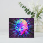 Psychedelische buitenaardse meditatie Briefkaarten (Staand voorkant)