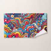Psychedelische bunte Grafik Handdoek (Handdoek)