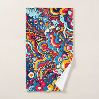 Psychedelische bunte Grafik Handdoek
