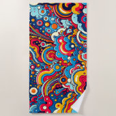 Psychedelische bunte Grafik Strandlaken (Voorkant)