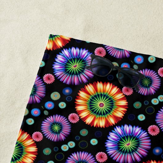 psychedelische burst strandlaken (In situ)