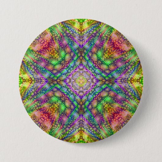 Psychedelische Buttonnen, vierkant of rond Ronde Button 7,6 Cm (Voorkant)
