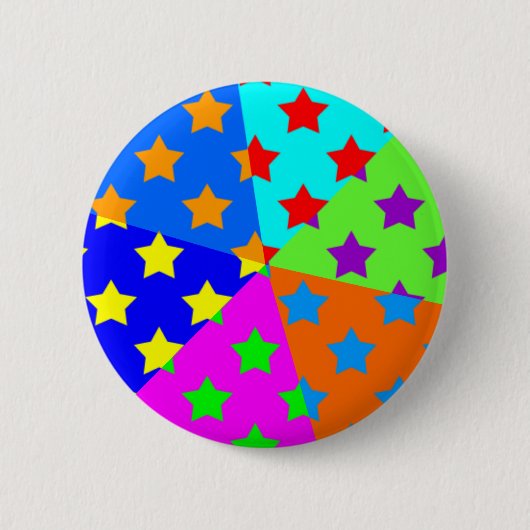 Psychedelische Candysterren Ronde Button 5,7 Cm (Voorkant)
