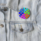 Psychedelische Candysterren Ronde Button 5,7 Cm (In situ)