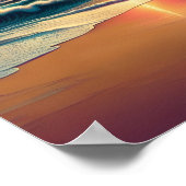 Psychedelische Celestial Sunset Beach Sublimatie Poster (Hoek)