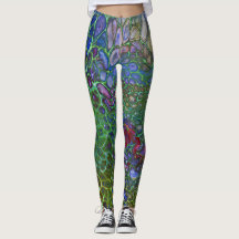 Psychedelische cellen donkere leggings