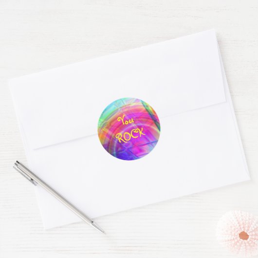 Psychedelische cirkel Sticker (Envelop)