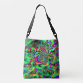 Psychedelische cirkels...... crossbody tas (Achterkant)