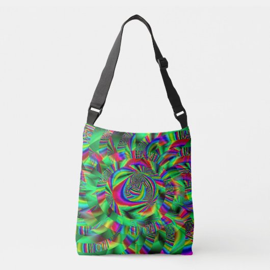Psychedelische cirkels...... crossbody tas (Voorkant)