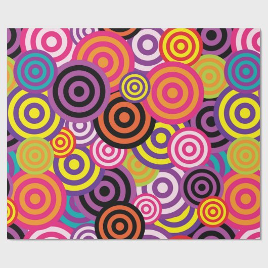 psychedelische cirkels die papier verpakken (Vlak)