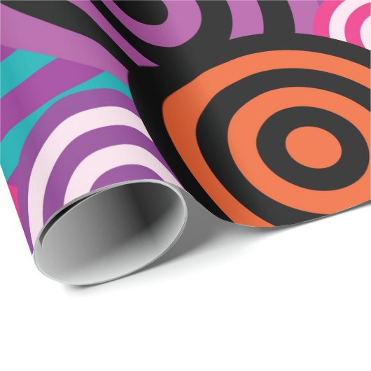 psychedelische cirkels die papier verpakken (Rol Hoek)