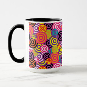 psychedelische cirkels koffiemok mok