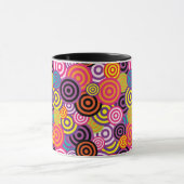 psychedelische cirkels koffiemok mok (Midden)