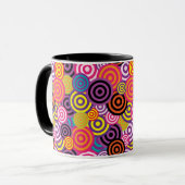psychedelische cirkels koffiemok mok (Voorkant links)