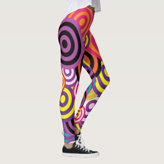 psychedelische cirkels leggings (Rechts)