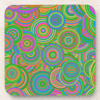 Psychedelische Cirkels Plastic Onderzetter
