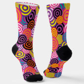 psychedelische cirkels sokken (Gebogen)