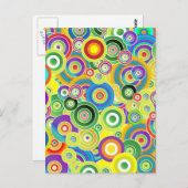 Psychedelische cirkels van kleuren - Briefkaart va (Voorkant / Achterkant)