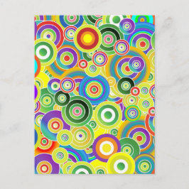 Psychedelische cirkels van kleuren - Briefkaart va