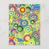 Psychedelische cirkels van kleuren - Briefkaart va (Voorkant)