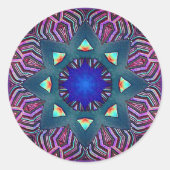 Psychedelische Classic Ronde Stickers (Voorkant)