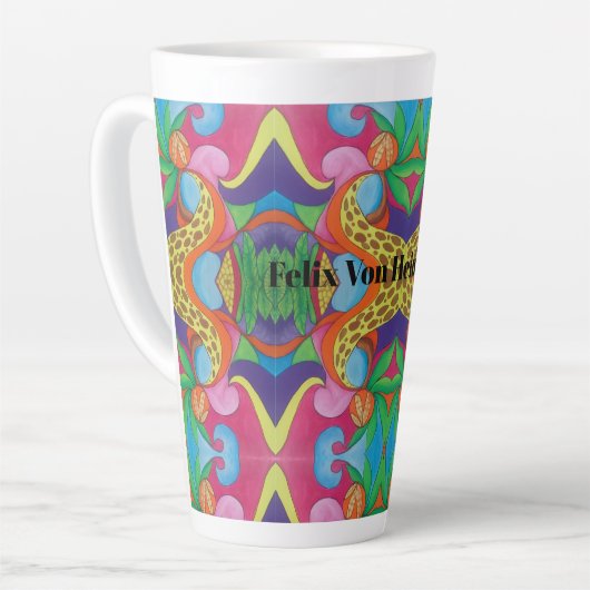 Psychedelische CocoNut Latte Mok (Linkerhoek)