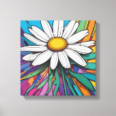 Psychedelische Daisy Pop Art Print (Voorkant)