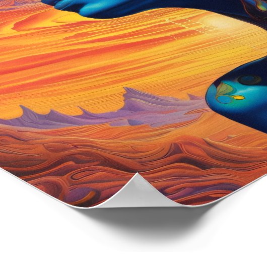 psychedelische dame poster (Hoek)