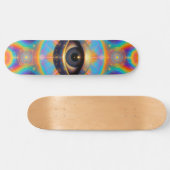 Psychedelische Derde Oog Skateboard – Heilige Geom (Horizontaal)