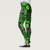 Psychedelische dieren patroon Zwart BG Leggings (Links)