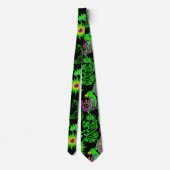 Psychedelische dieren patroon Zwart BG Stropdas (Achterkant)