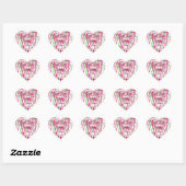 psychedelische Dog logo Hart Sticker (Vel)