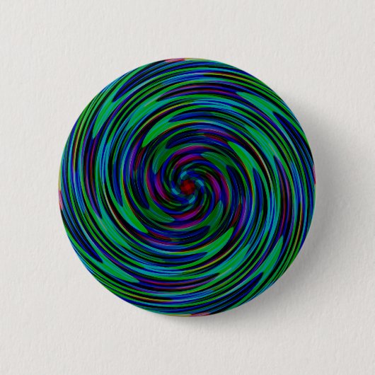 Psychedelische Donkere Krullen Ronde Button 5,7 Cm (Voorkant)
