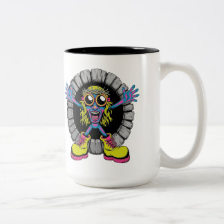 Psychedelische Doornenkroon Monster Tweekleurige Koffiemok