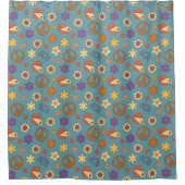 Psychedelische douchegordijn retro pastel stemming (Voorkant)