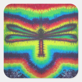 Psychedelische Dragonfly-Sticker Vierkante Sticker