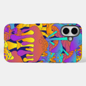 Psychedelische Drippy Paddestoel iPhone / iPad cas Case-Mate iPhone Case (Achterkant (horizontaal))