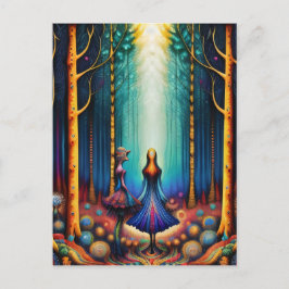 Psychedelische Dromen in de Kunst van het Bos Briefkaart