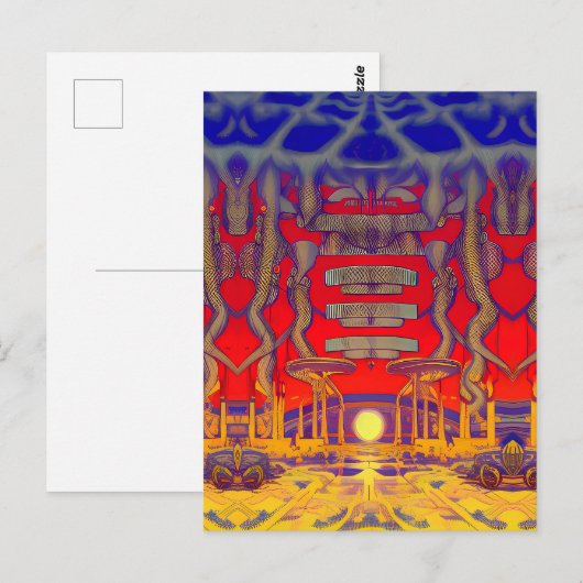 Psychedelische dromenland briefkaart (Voorkant / Achterkant)